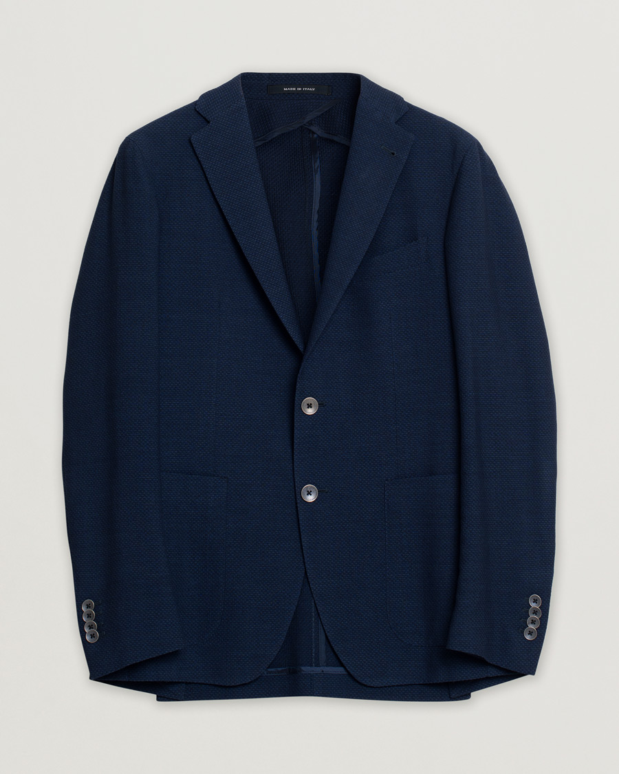 Herren | Tagliatore Virgin Wool Blazer Navy 46 | Pre-owned | Tagliatore Virgin Wool Blazer Navy 46