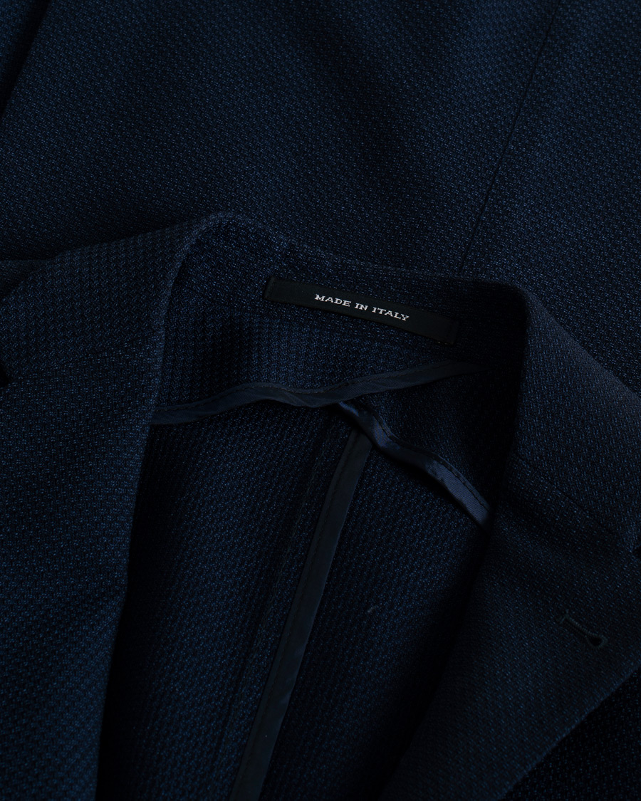 Herren | Tagliatore Virgin Wool Blazer Navy 46 | Pre-owned | Tagliatore Virgin Wool Blazer Navy 46