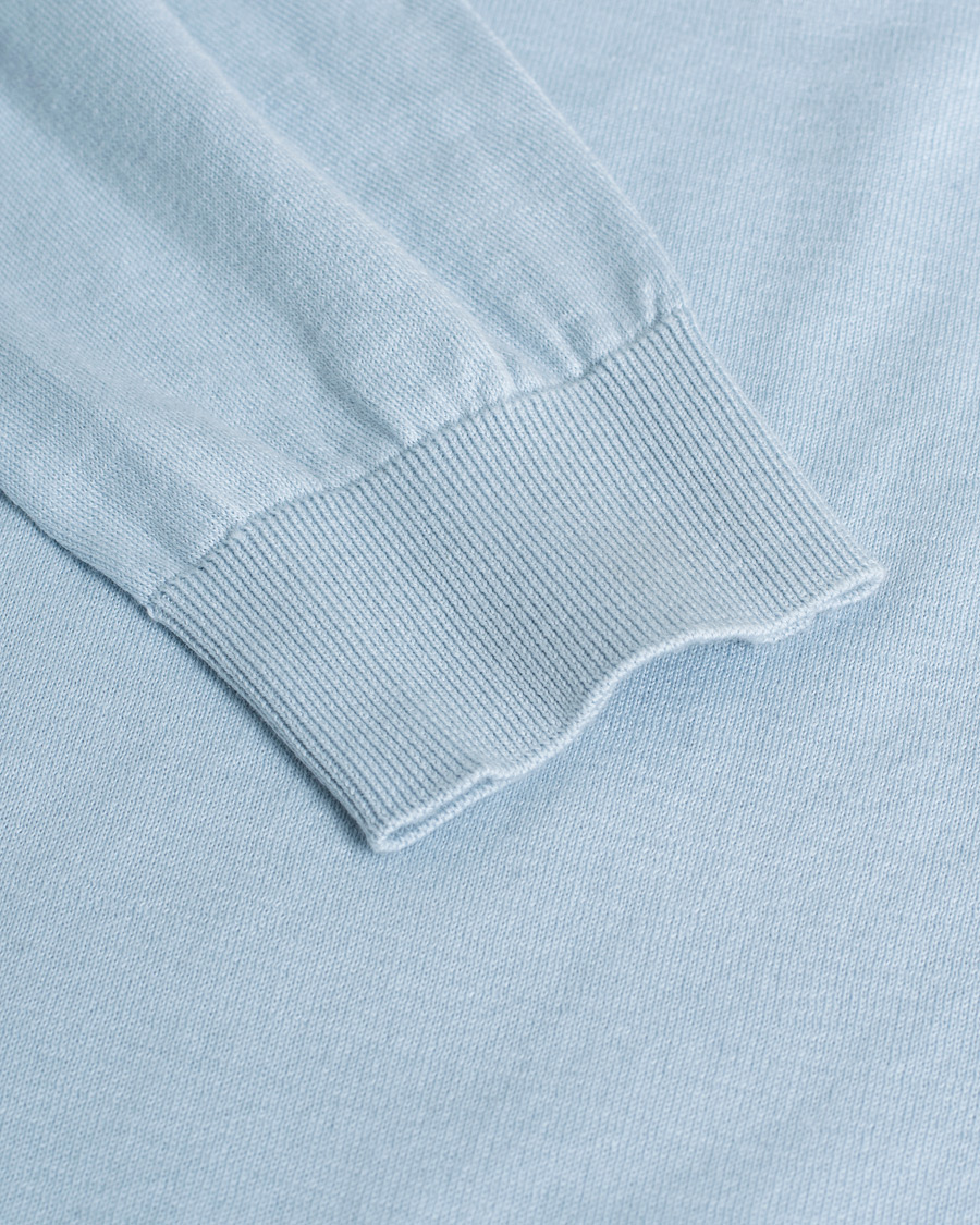 Herren | Neue Produktbilder | Pre-owned | Belper Extra Fine Cotton Polo Pullover Cloud Blue M