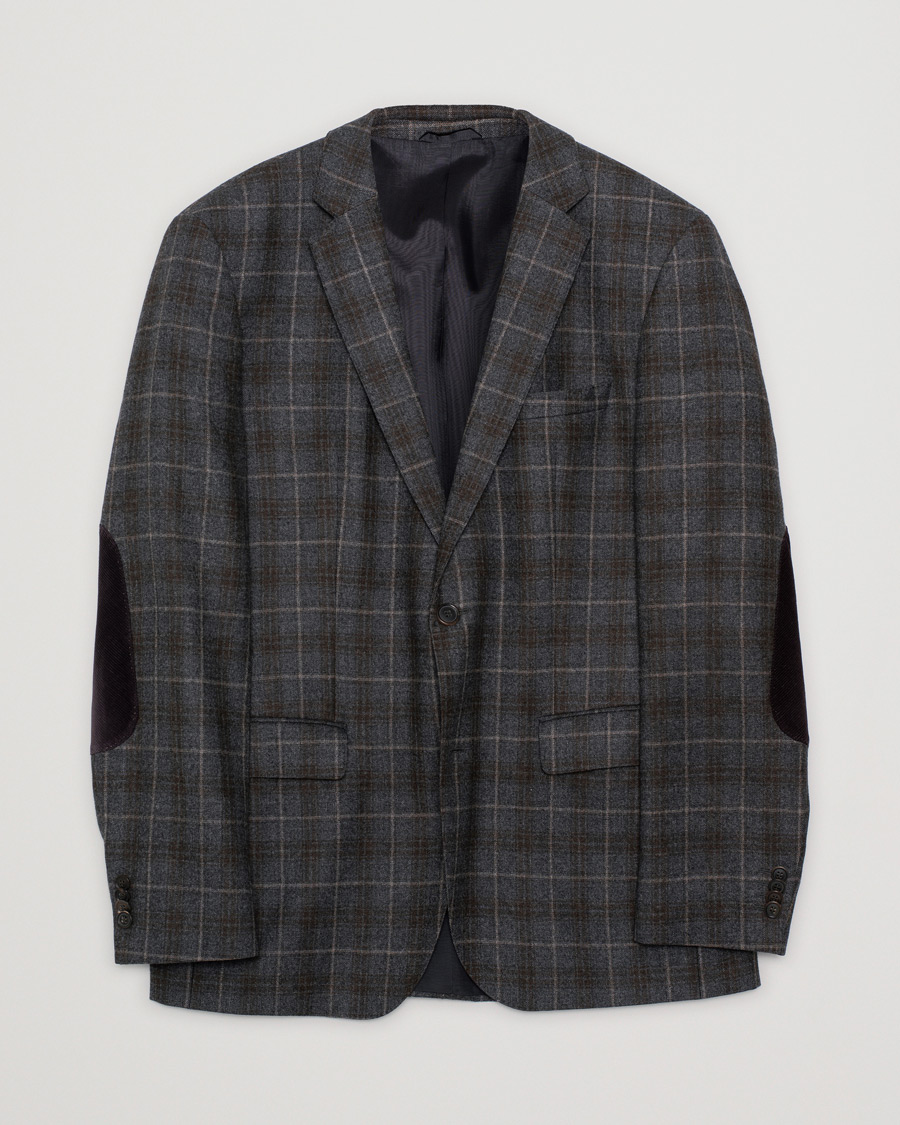 Herren | Pre-owned Sakkos | Pre-owned | BOSS The Smith Checked Vitgin Wool Blazer Brown 50