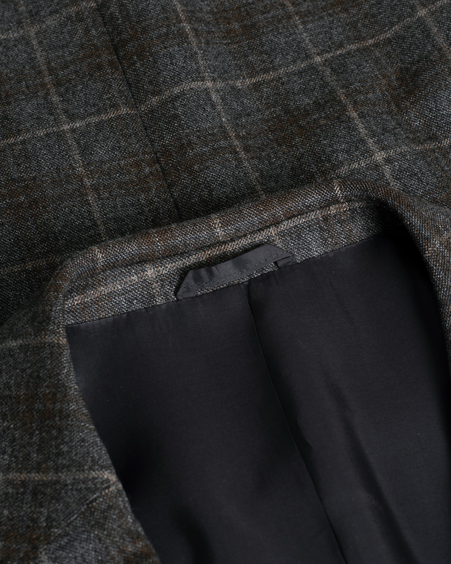 Herren | Pre-owned Sakkos | Pre-owned | BOSS The Smith Checked Vitgin Wool Blazer Brown 50