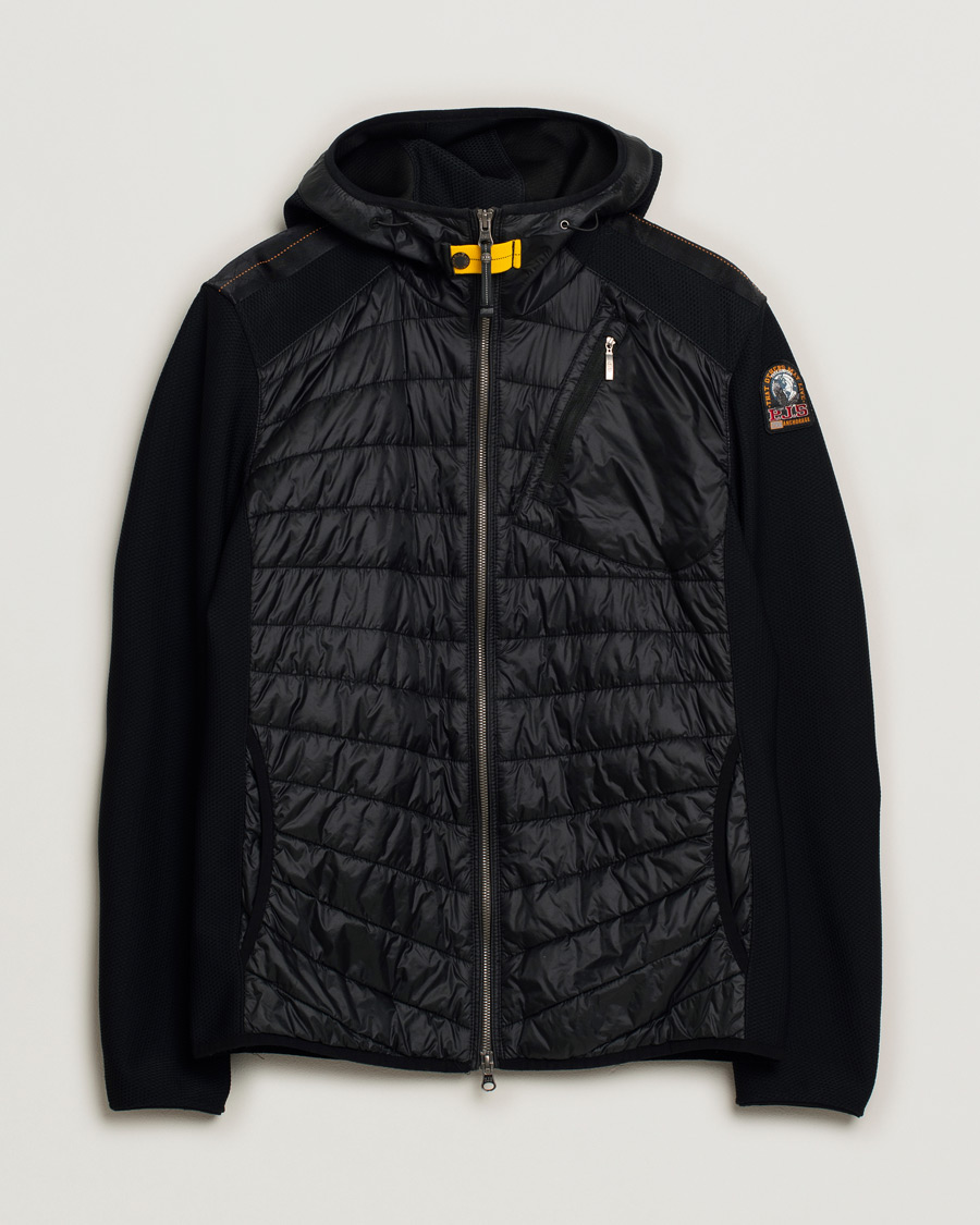 Herren | Parajumpers Nolan Mesh Hooded Hybrid Black | Pre-owned | Parajumpers Nolan Mesh Hooded Hybrid Black
