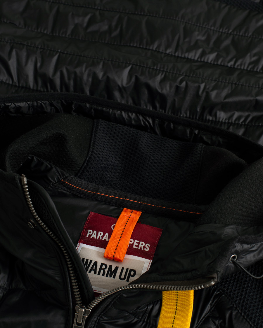 Herren | Parajumpers Nolan Mesh Hooded Hybrid Black | Pre-owned | Parajumpers Nolan Mesh Hooded Hybrid Black