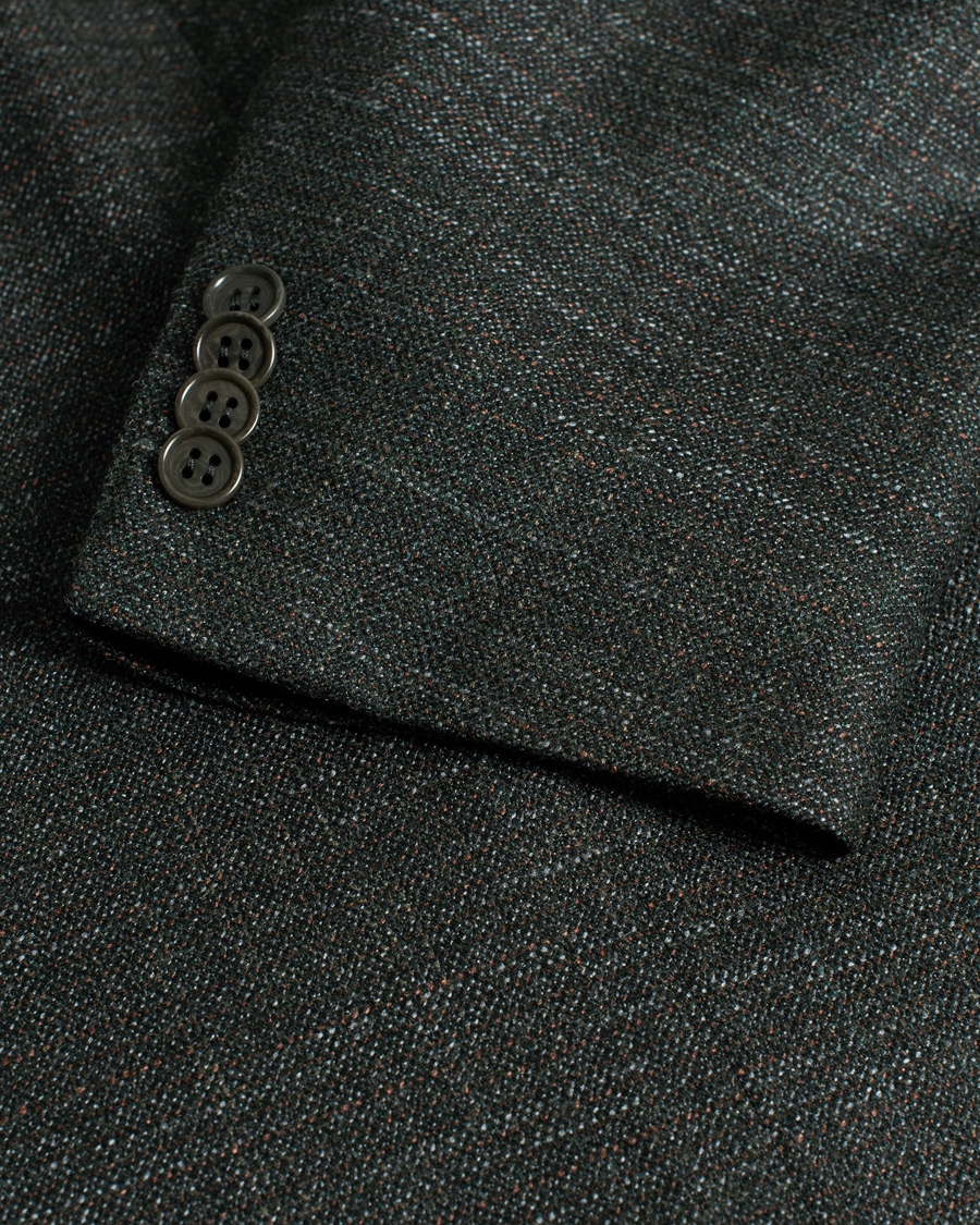 Herren | Canali Silk/Cashmere Blazer Green Melange 50 | Pre-owned | Canali Silk/Cashmere Blazer Green Melange 50