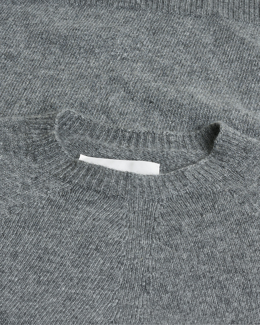Herren | Jil Sander Cashmere/Merino Round Neck Sweater Grey Melange | Pre-owned | Jil Sander Cashmere/Merino Round Neck Sweater Grey Melange