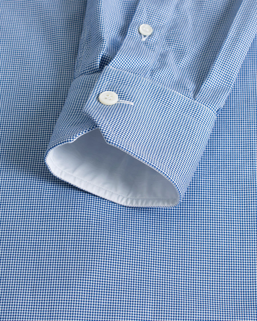 Herren | Brioni Slim Fit Micro Structure Dress Shirt Light Blue | Pre-owned | Brioni Slim Fit Micro Structure Dress Shirt Light Blue