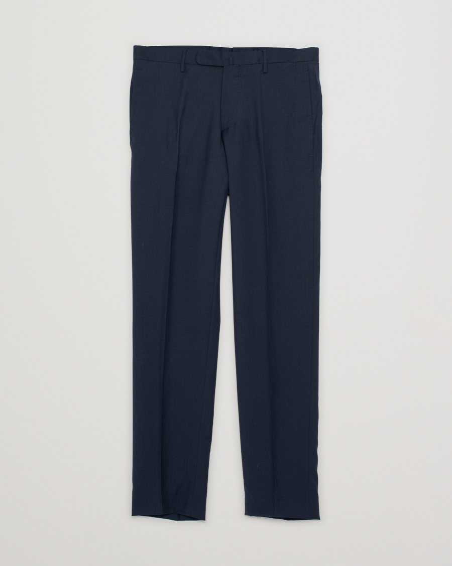 Herren | Boglioli Wool Trousers Navy 46 | Pre-owned | Boglioli Wool Trousers Navy 46