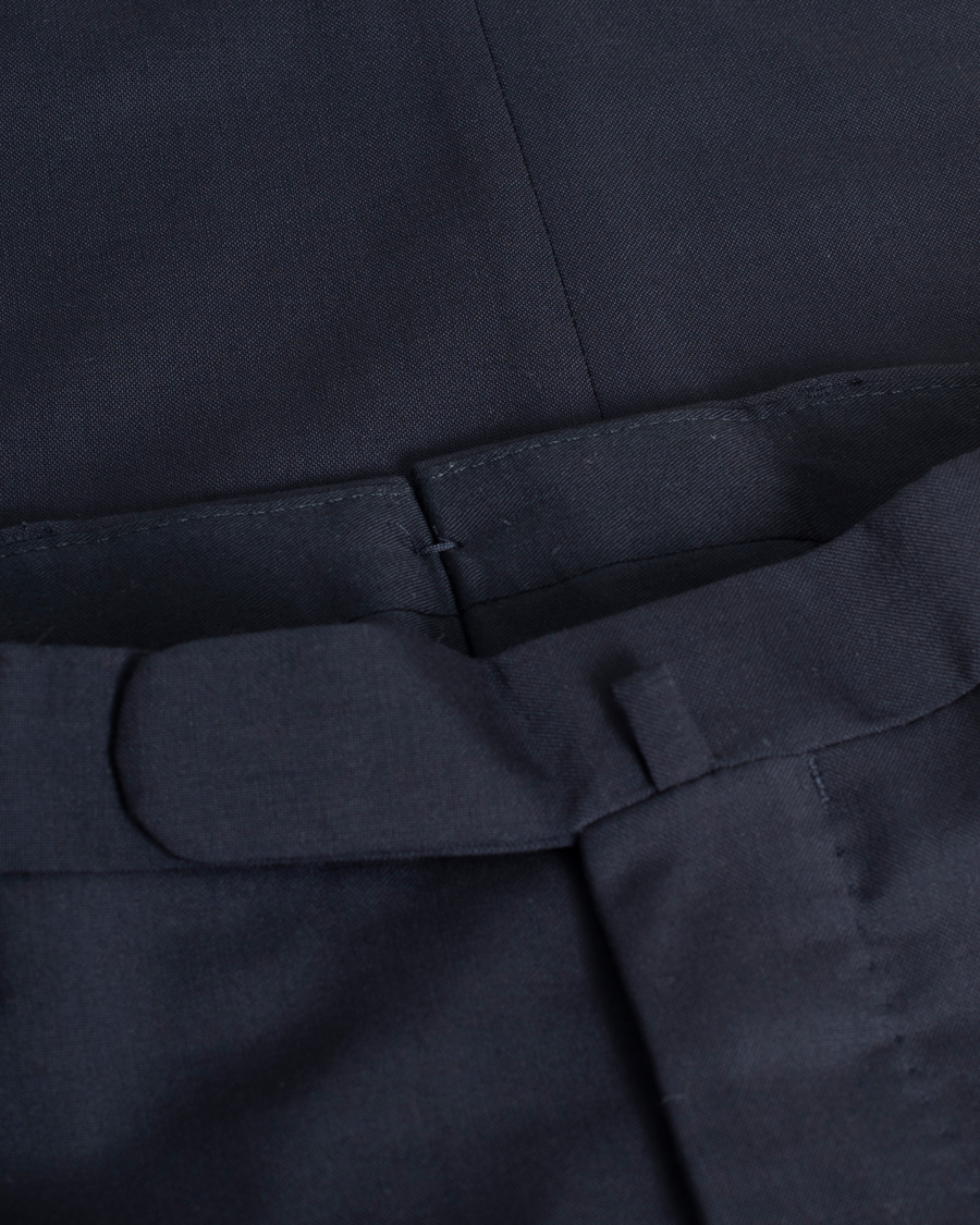 Herren | Boglioli Wool Trousers Navy 46 | Pre-owned | Boglioli Wool Trousers Navy 46