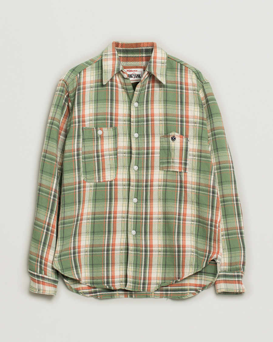 Herren | Big Yank 1942 Flannel Shirt Green Check S | Pre-owned | Big Yank 1942 Flannel Shirt Green Check S