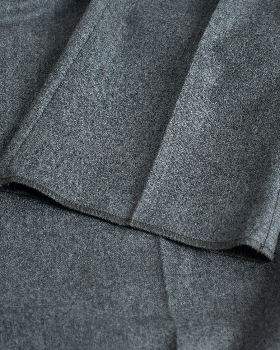 Herren | Zegna Carded Flannel Trousers Grey Melange | Pre-owned | Zegna Carded Flannel Trousers Grey Melange