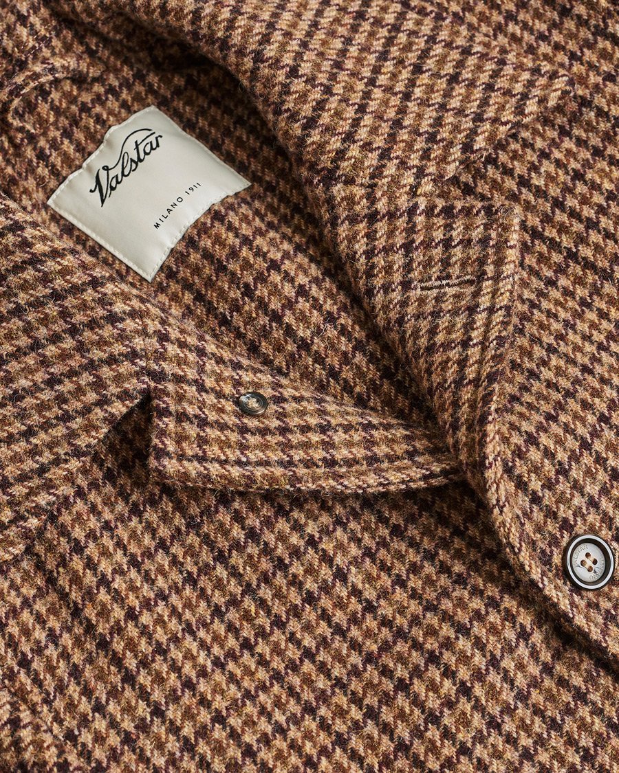 Herren | Pre-owned Jacken | Pre-owned | Valstar Wool Overcoat Brown Houndstooth 50