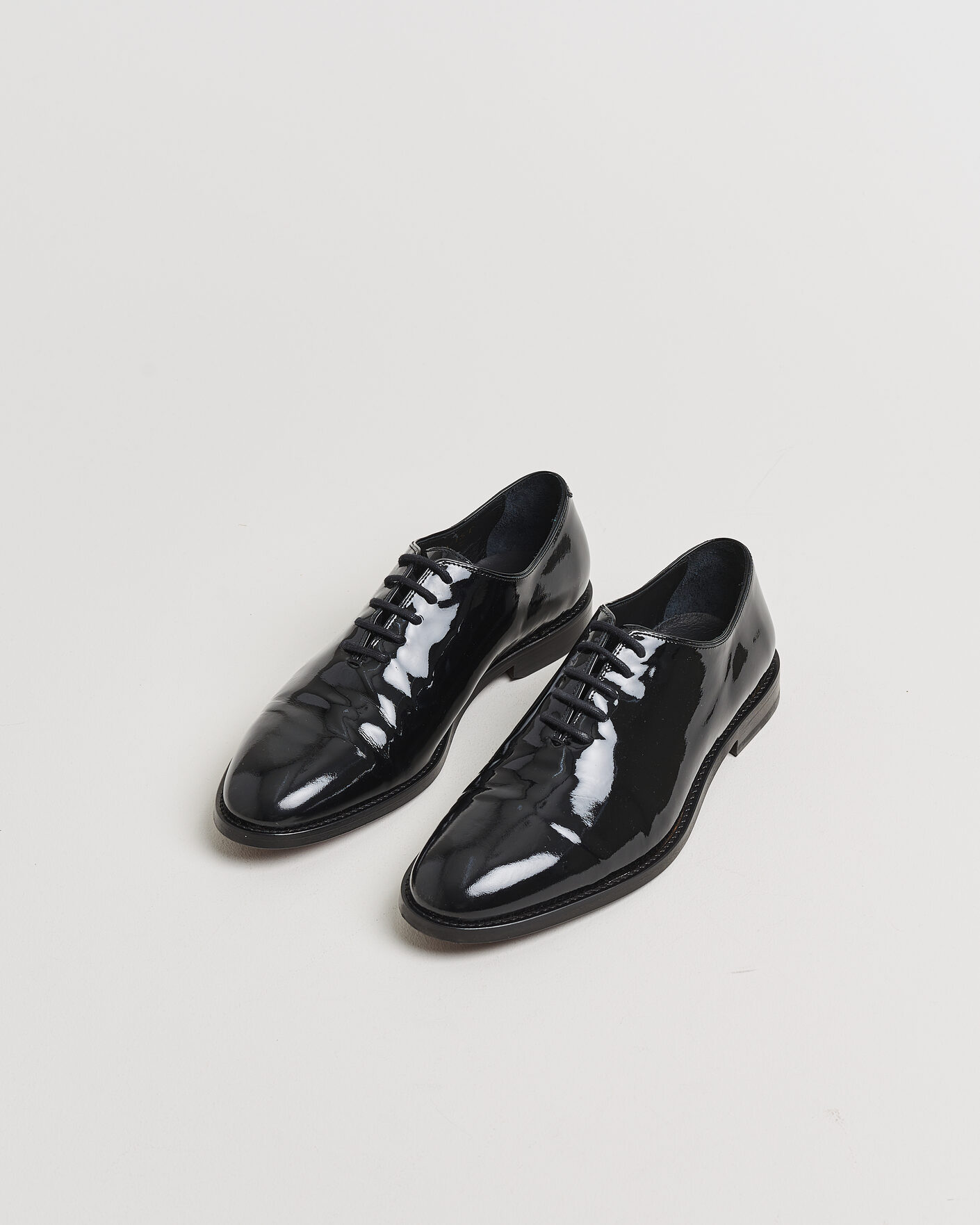 Herren | Pre-owned Rahmengenähte Schuhe | Pre-owned | Myrqvist Drottningholm Patent Shoe Black UK10 - EU44
