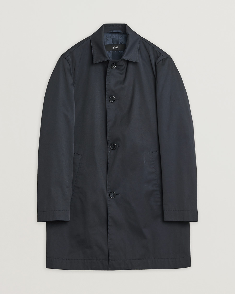 Herren | Pre-owned Jacken | Pre-owned | Hugo Boss Water Repellent Car Coat Navy 48