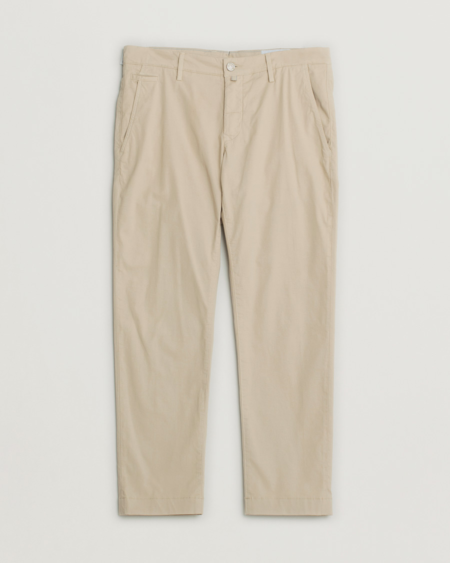 Herren | Pre-owned Hosen | Pre-owned | Jacob Cohën Bobby Cotton Gabardine Chinos Beige