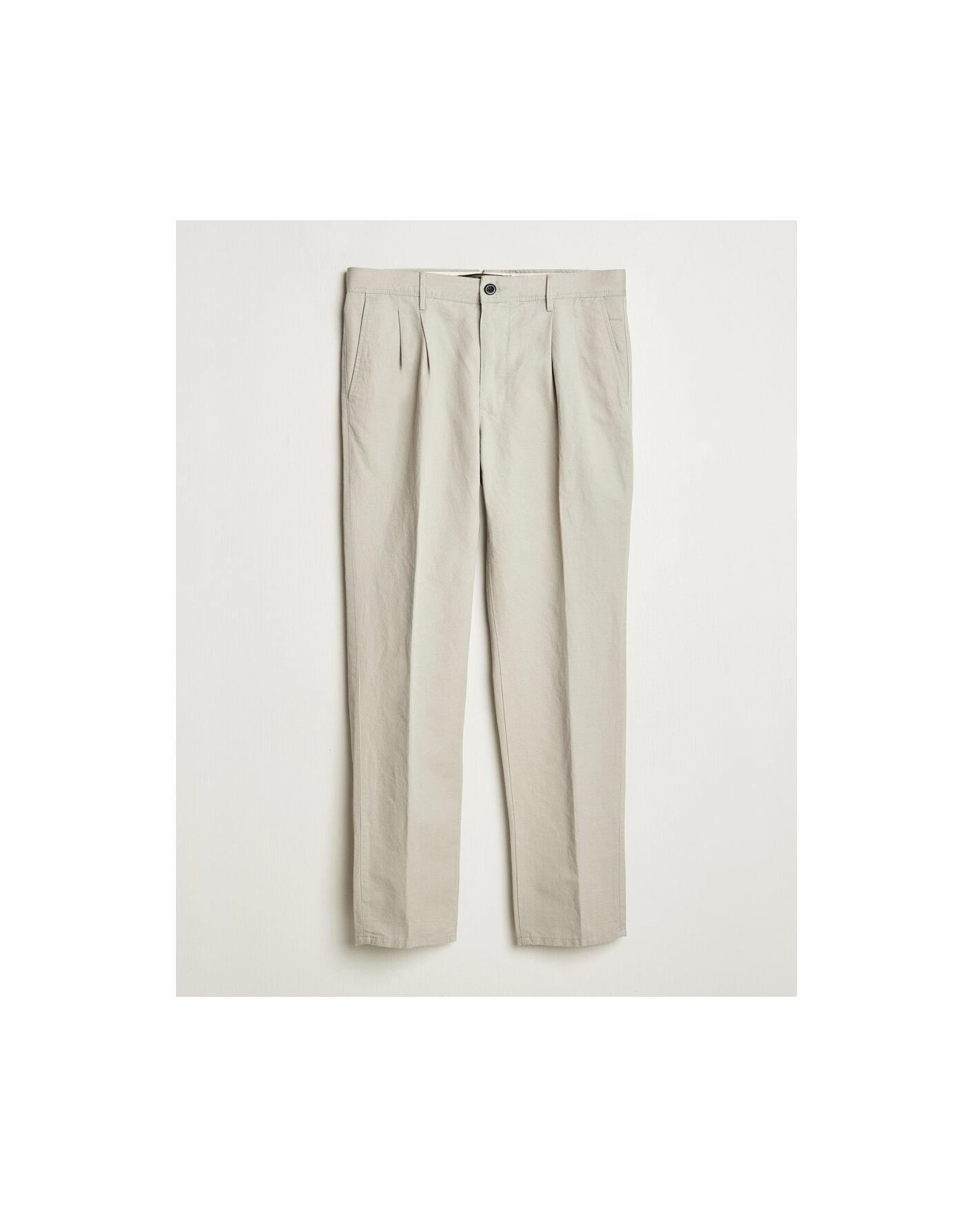 Herren | Pre-owned Hosen | Pre-owned | Incotex Tapered Fit Pleated Linen Slacks Light Beige W33