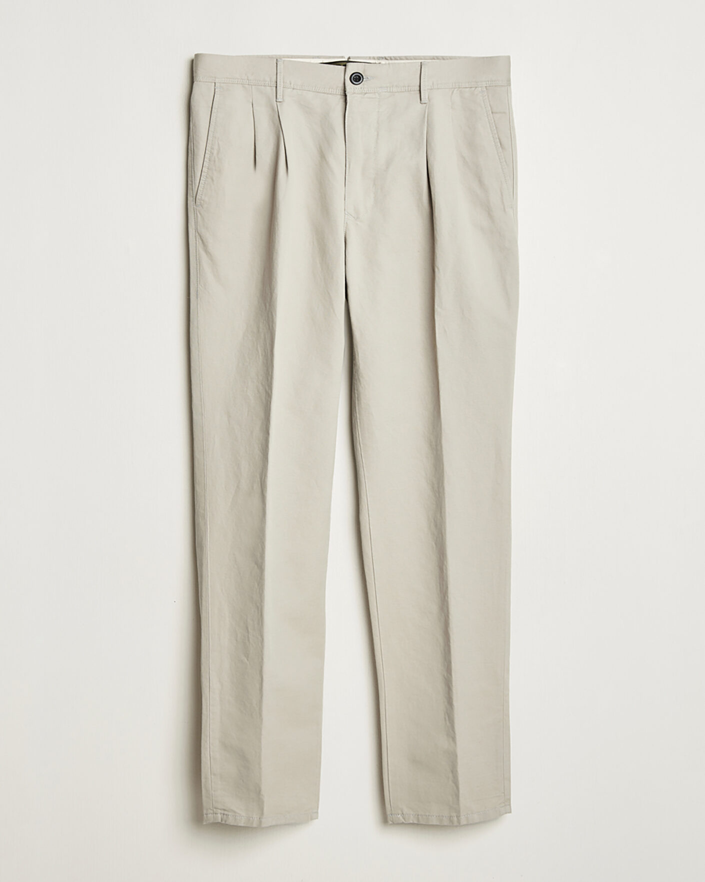 Herren | Pre-owned Hosen | Pre-owned | Incotex Tapered Fit Pleated Linen Slacks Light Beige W33