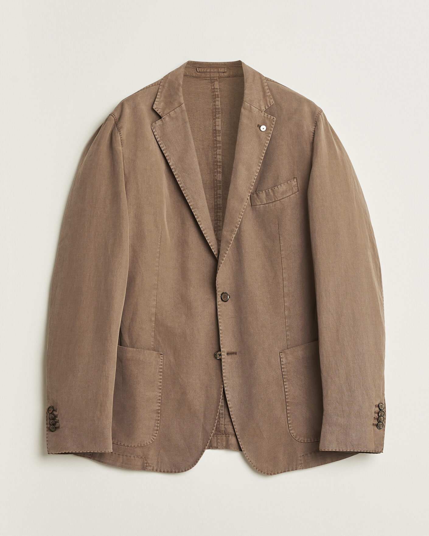 Herren | Pre-owned Sakkos | Pre-owned | L.B.M. 1911 Jack Regular Fit Cotton Blend Blazer Taupe 54