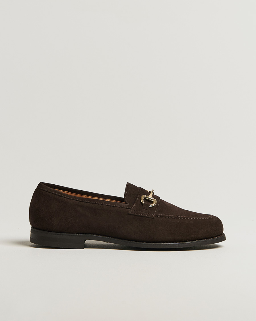 Herren | Pre-owned Rahmengenähte Schuhe | Pre-owned | Myrqvist Karlberg Loafer Dark Brown Suede UK8,5 - EU42,5