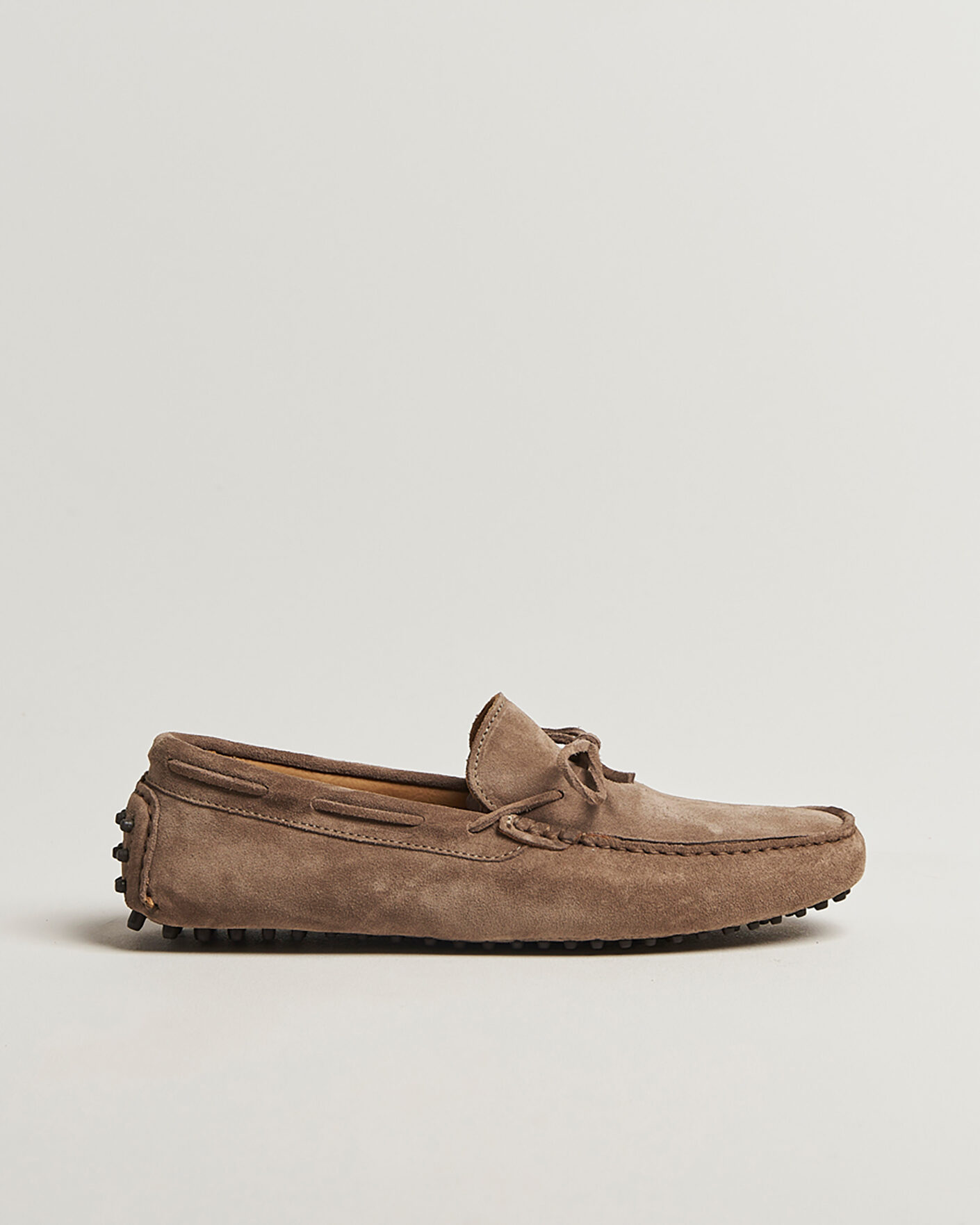 Herren | Pre-owned Schuhe | Pre-owned | Oscar Jacobson Driving Shoe Suede Taupe 44