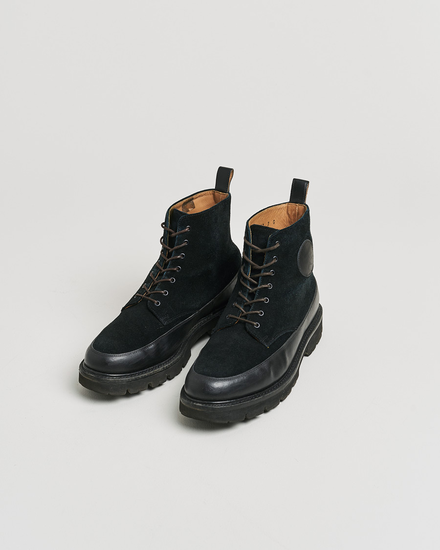 Herren | Grenson Anton Suede Boot Black UK7 - EU41 | Pre-owned | Grenson Anton Suede Boot Black UK7 - EU41