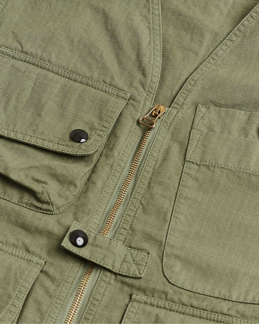 Herren | Pre-owned Jacken | Pre-owned | Drake's Ripstop Utility Cotton Vest Green UK36 - EU46