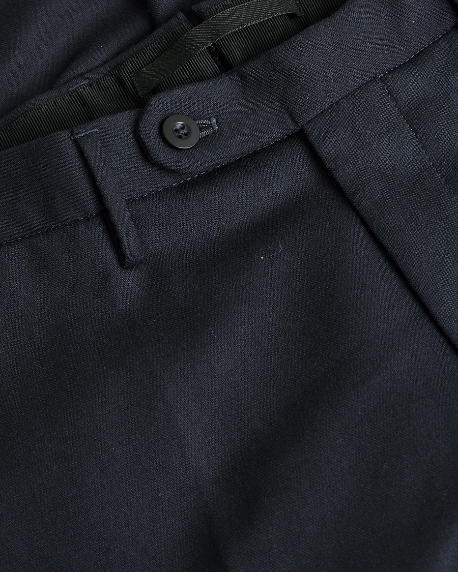 Herren | Pre-owned Hosen | Pre-owned | Slowear Tekno Sartorial Flannel Trousers Navy 44