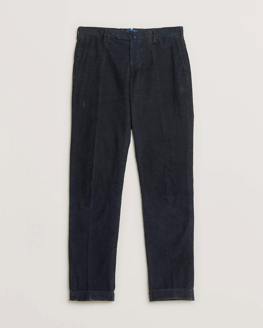 Herren | Pre-owned Hosen | Pre-owned | Incotex Slim Fit Garment Dyed Slacks Navy