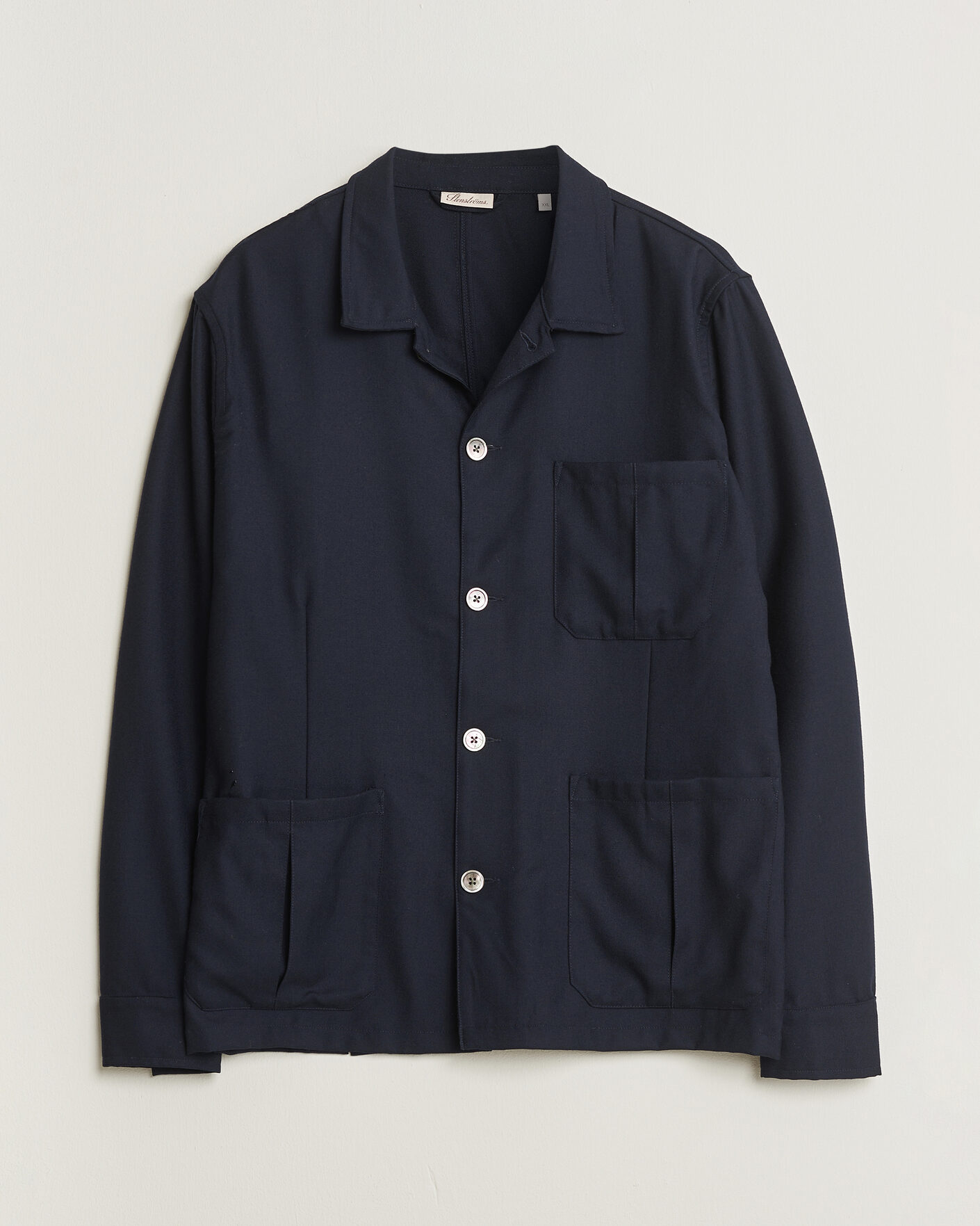 Herren | Pre-owned Hemden | Pre-owned | Stenströms Wool Overshirt Navy XXL