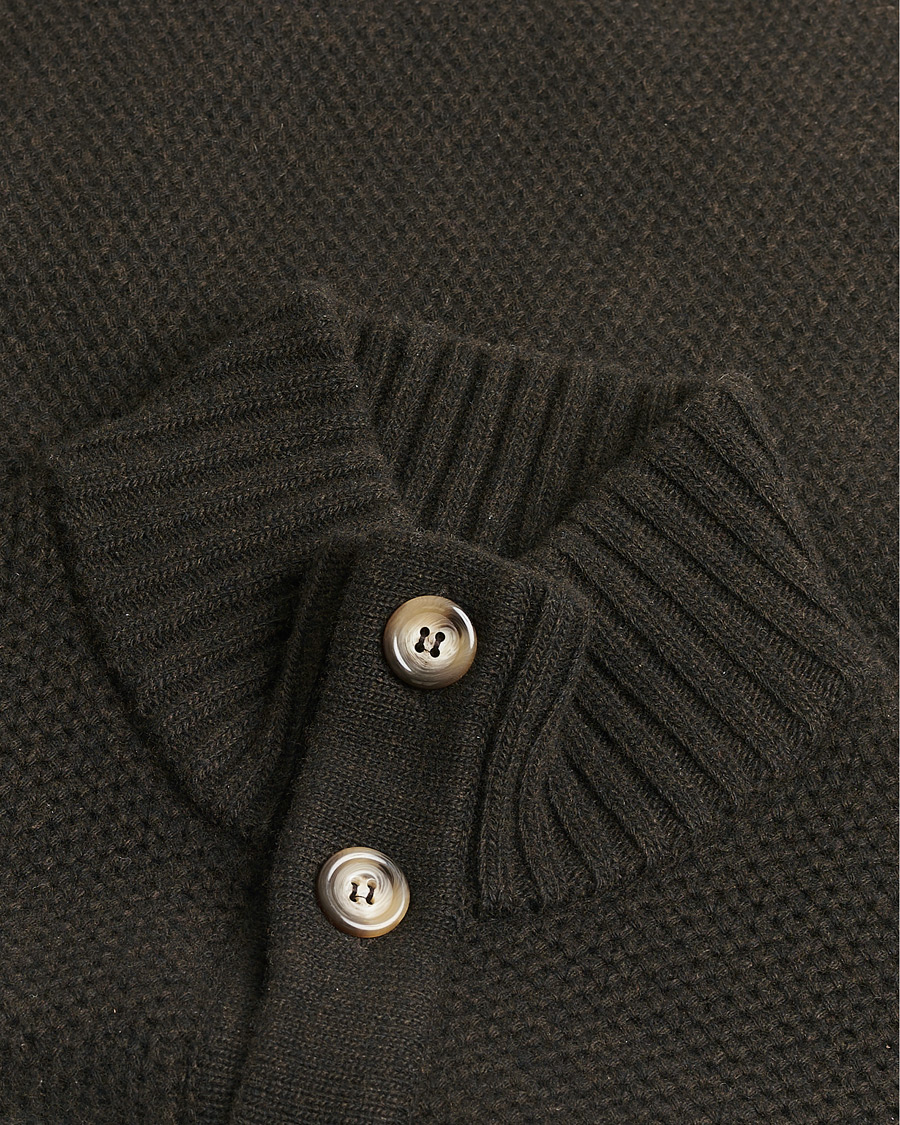 Herren | Pre-owned Pullover | Pre-owned | Morgano Heavy Knitted Wool/Cashmere Cardigan Dark Brown M