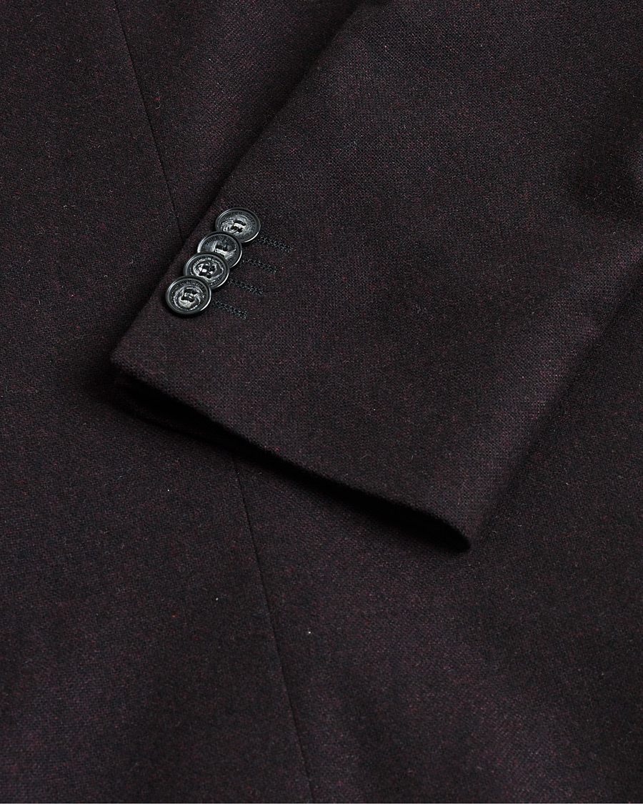 Herren | Pre-owned Sakkos | Pre-owned | Tiger of Sweden Flannel Wool Blazer Burgundy 48