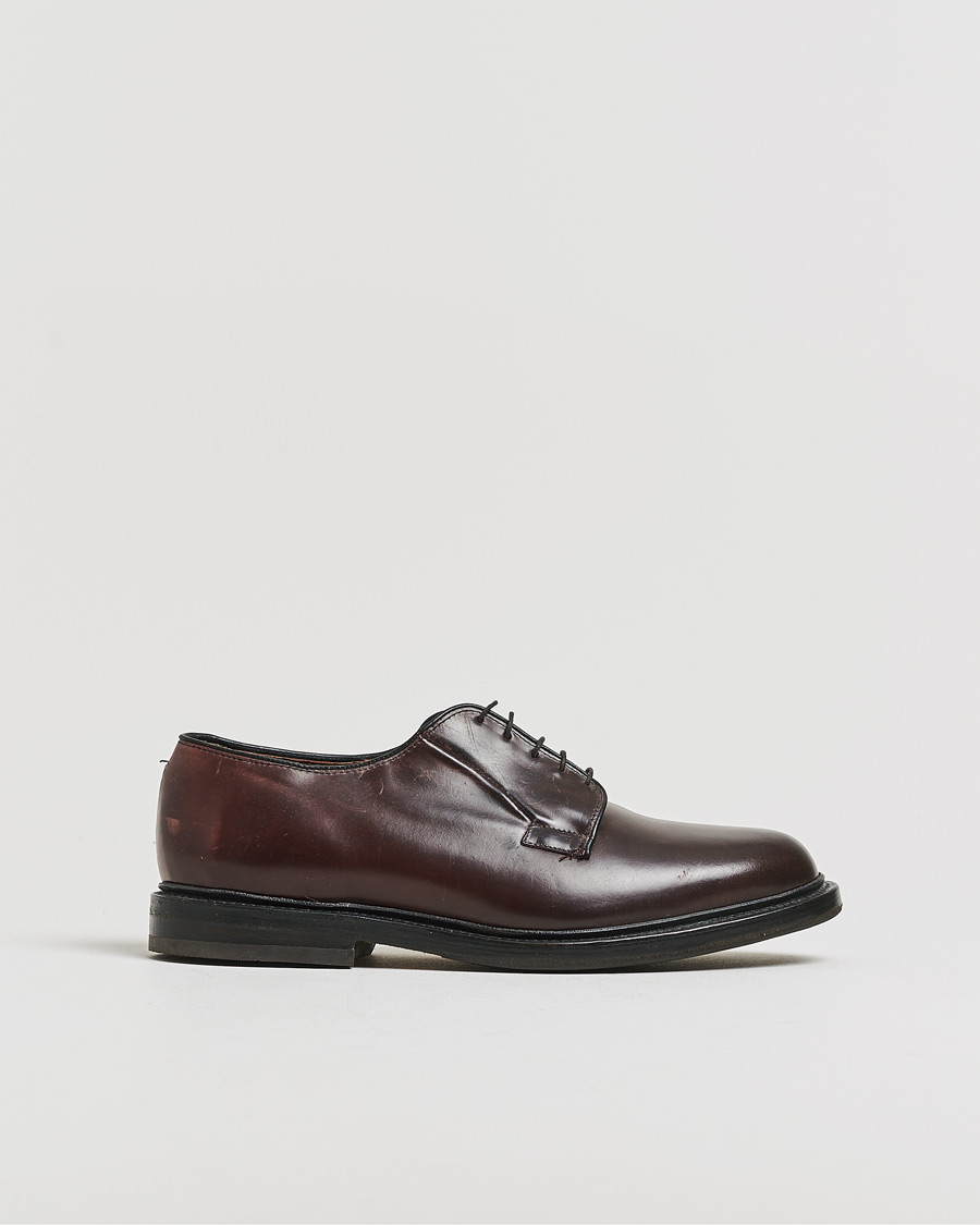 Herren | Pre-owned Rahmengenähte Schuhe | Pre-owned | Allen Edmonds Leeds Shell Cordovan Derby Burgundy US8,5 - EU42