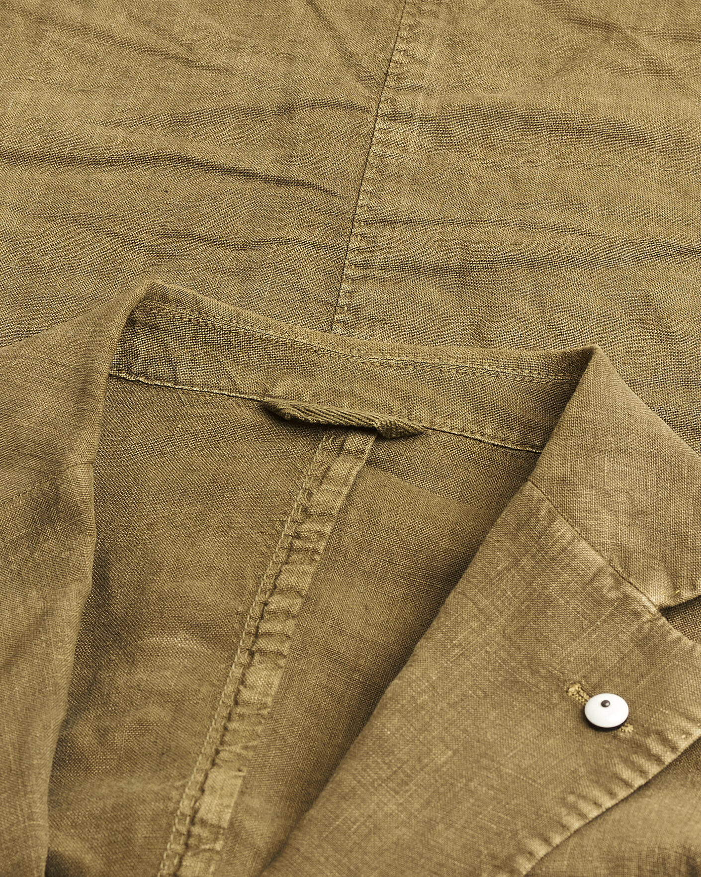 Herren | Pre-owned Sakkos | Pre-owned | L.B.M. 1911 Jack Regular Fit Linen Blazer Olive 46
