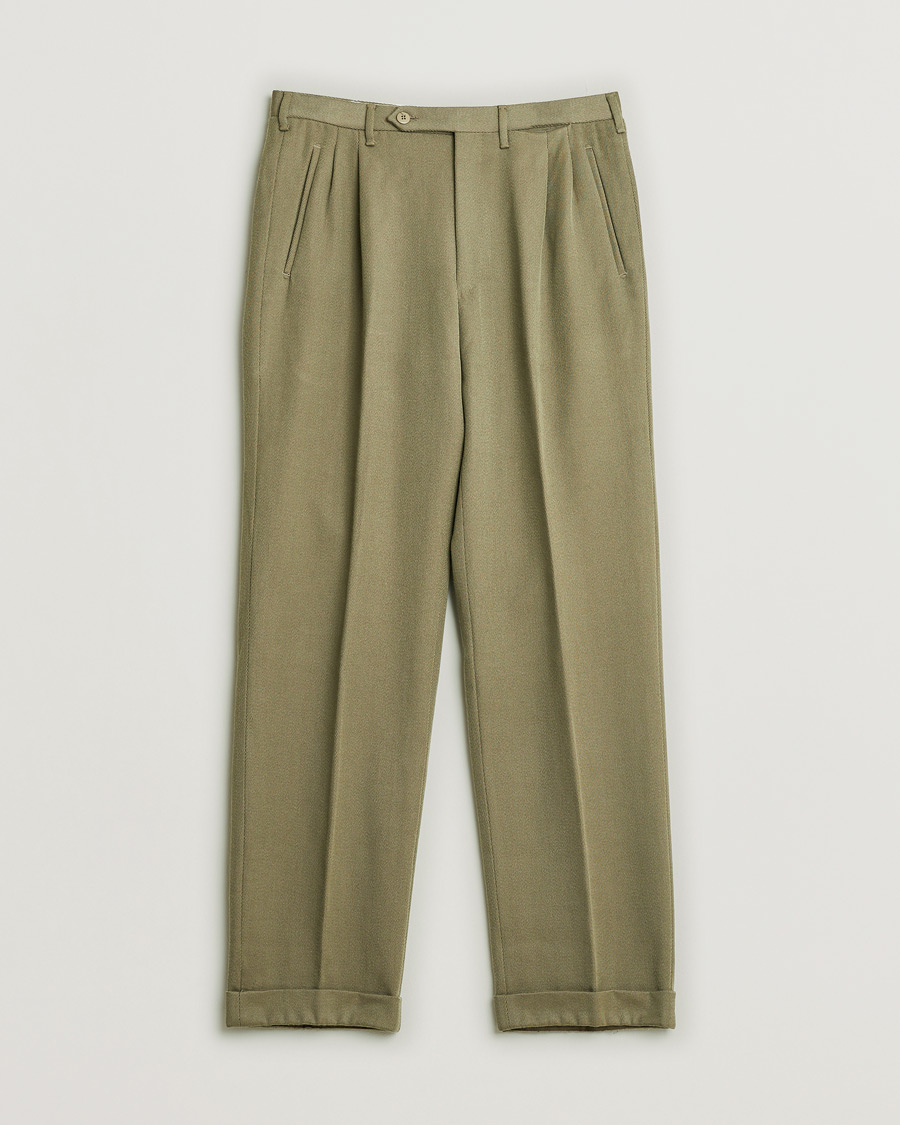 Herren | Pre-owned Hosen | Pre-owned | Rota Pantaloni Twill Cotton Trousers Moss Green 50