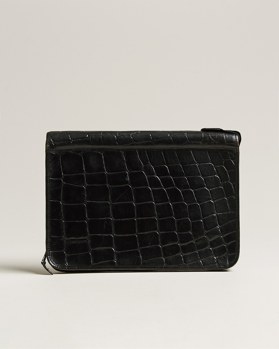 Herren | Pre-owned Accessoires | Pre-owned | Mulberry Vintage Document Bag Black Leather