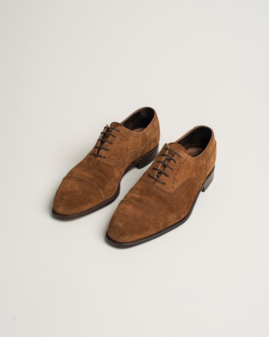 Herren | Pre-owned Schuhe | Pre-owned | Carmina Derbys Medium Brown Suede UK11,5 - EU45,5